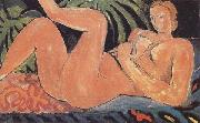 Nude with Heel on her Knee (Reclining Nude) (mk35) Henri Matisse